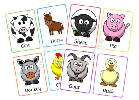 Farm Animals Flashcards Free Printable Printable Templates – NBKomputer