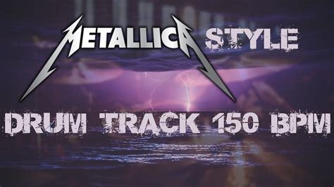 Metallica Style Metal Drum Track 150 BPM - YouTube