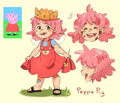 Humanization: Peppa Pig! Cartoon Characters As Humans, Anime Characters ...