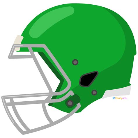 FREE Green Football Helmet Clipart (PNG file) | Pearly Arts