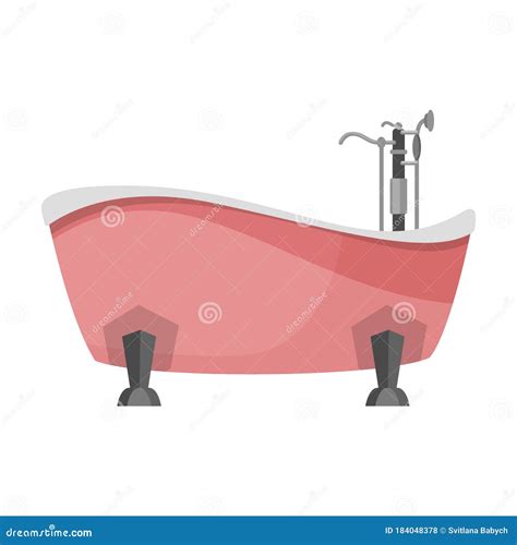 Bath Tub Vector Icon.Cartoon Vector Icon Isolated on White Background ...