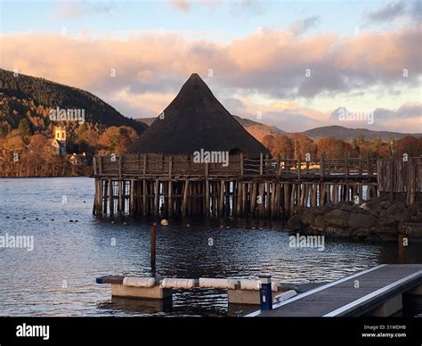 The Crannog , Loch Tay Stock Photo - Alamy