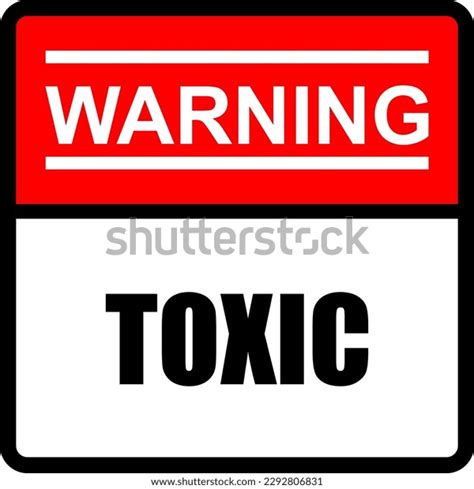 Warning Toxic Sticker Label Vector Stock Vector (Royalty Free ...