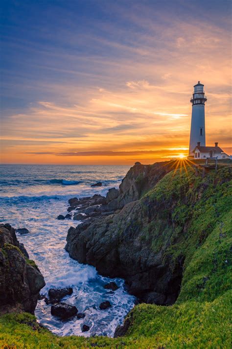 Pigeon Point Lighthouse Sunset California Coast Photo Print | Photos by ...