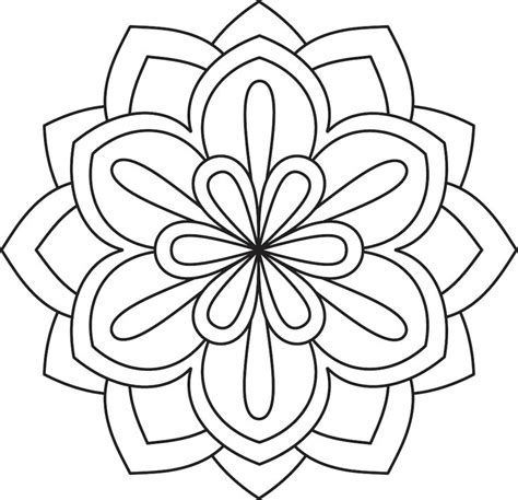 Easy Mandala Coloring Pages with Flower Patterns | Mandala coloring ...