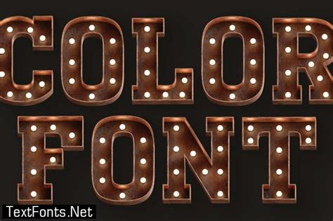 Marquee Lights - 3D Color SVG Font