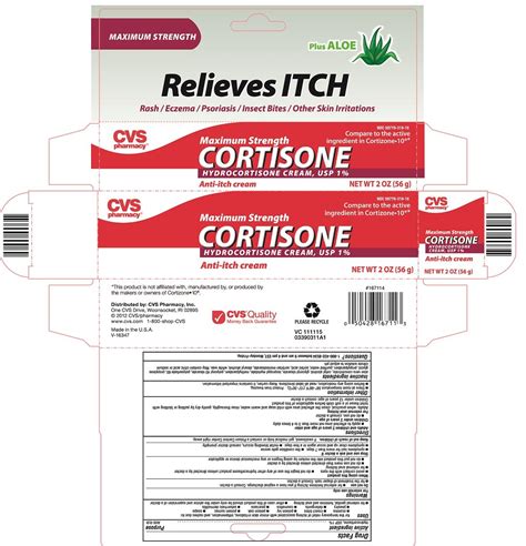 Cortisone Maximum Strength (CVS Pharmacy) HYDROCORTISONE 1g in 100g cream