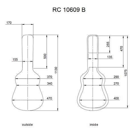 RockCase RC 10609 B/SB Standard Line Acoustic Guitar Hardshell Case ...