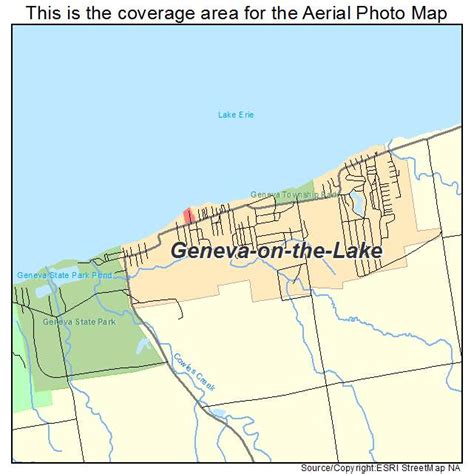 Aerial Photography Map of Geneva on the Lake, OH Ohio