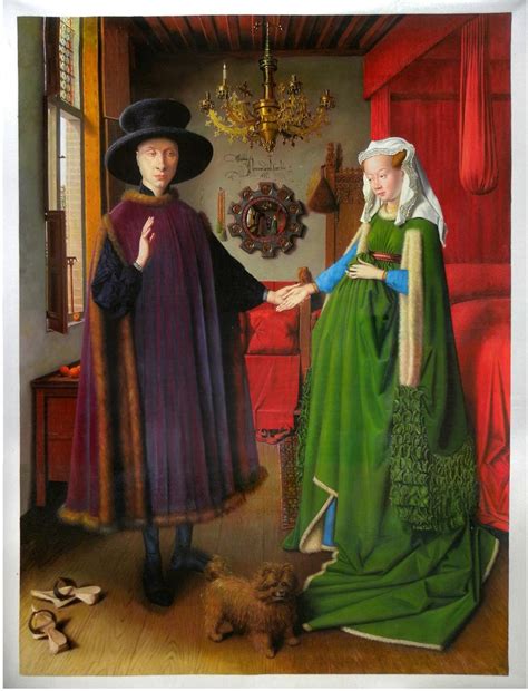 The Arnolfini Portrait – Jan van Eyck pintado a mano de pintura al óleo ...