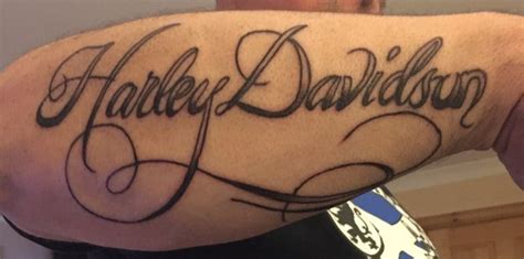 Harley Davidson font tattoo | Harley tattoos, Harley davidson decals ...