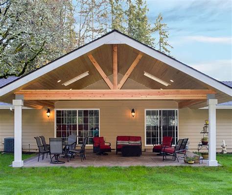 Gable Patio Cover | Covered patio design, Backyard patio, Outdoor ...