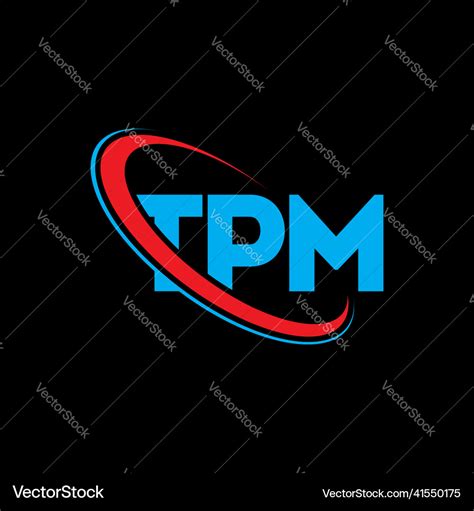 Tpm logo letter letter logo design Royalty Free Vector Image