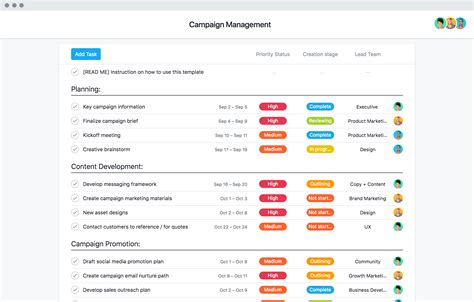 Marketing Campaign Project Plan Template