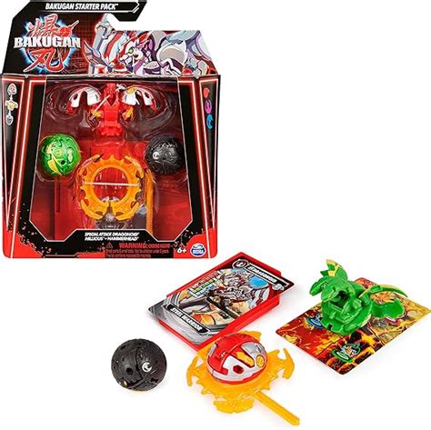 BAKUGAN Starter 3-Pack, Special Attack Dragonoid, Nillious, Hammerhead ...