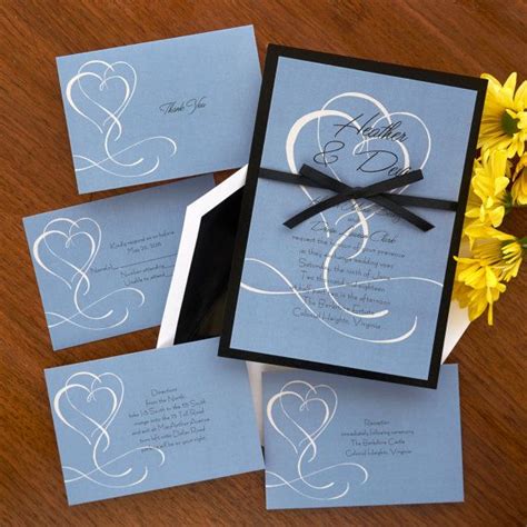 Elegant Hearts, Wedding Invitations, Layered Invitation, Romantic ...