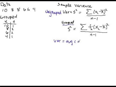 Calculating sample variance - YouTube