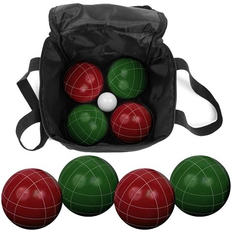 9 Piece Bocce Ball Set with Easy Carry Nylon Bag by Hey! Play ...