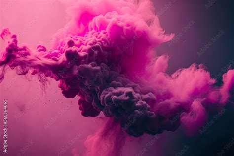 Aesthetic pink smoke background. Generative AI Stock Illustration ...