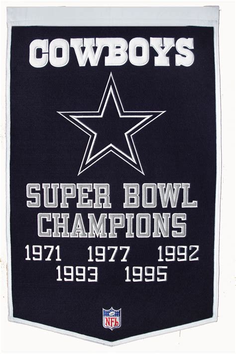 Dallas Cowboys Super Bowl Champs Dynasty Banner – GPS Sports Gallery