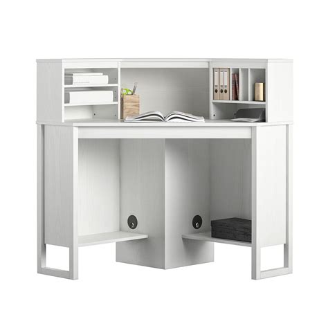 Mainstays Corner Desk with Hutch, White - Walmart.com - Walmart.com