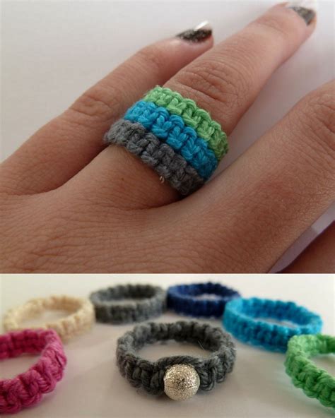 DIY Easy Macrame Ring from Instrucables’ User emilyvanleemput. Once you ...