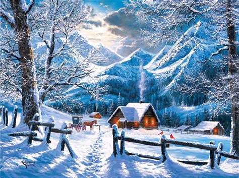 On a Snowy Morning, 500 Pieces, SunsOut | Puzzle Warehouse