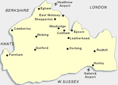 Local Guide to Surrey Information and Map - British Services