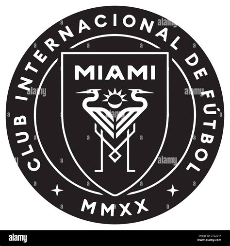 Inter Miami CF Black and White Logo American professional football ...