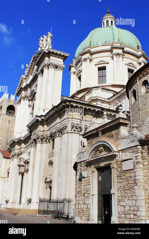 The Duomo Vecchio or Old Cathedral, Brescia, Italy. Brescia is a city ...