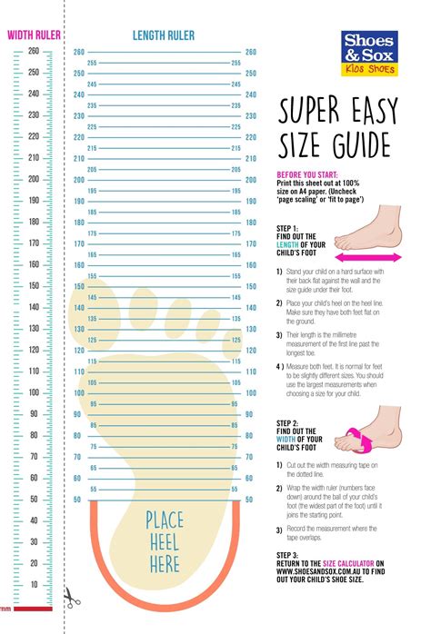 Printable Shoe Size Chart Kids Shoes In Canada USA IKid Planet ...