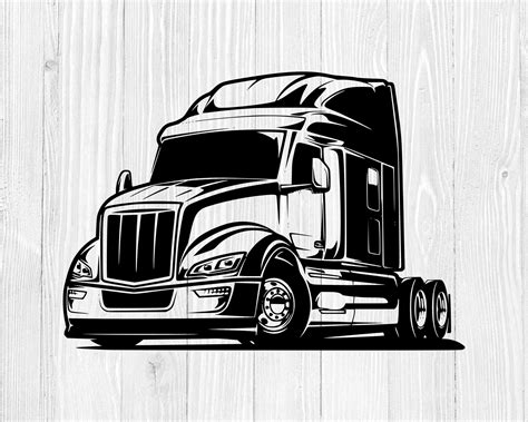 Semi Truck Svg, Vector Graphics, Easy to Use. Perfect for Your Project ...