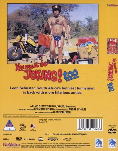 You Must Be Joking Too (DVD): Leon Schuster | DVD | Buy online in South ...