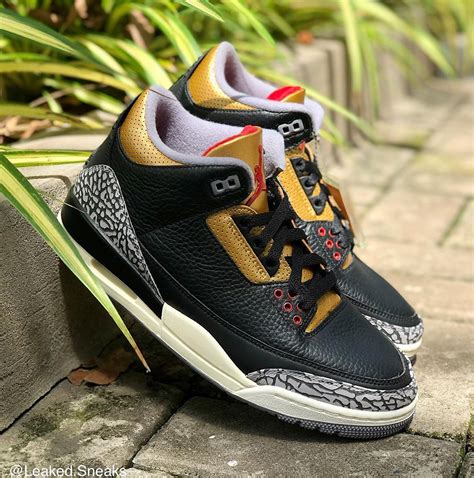 Air Jordan 3 "Black Cement Gold" Release Date | SneakerNews.com