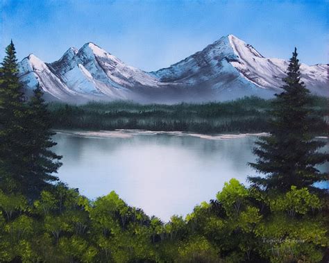 mountainscape Bob Ross freehand landscapes Painting in Oil for Sale