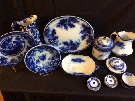 Lot - Group of Miscellaneous Flow Blue China