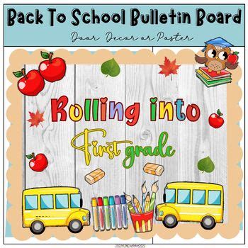 School Bus Bulletin Board Ideas, Door Decor Kit, Back to School Display Kit