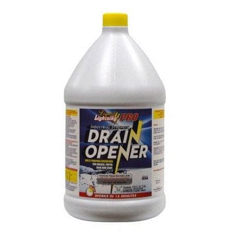 1 Gallon, Liquid Lightning Pro Drain Opener, Carton of 4 - RJ Supply House