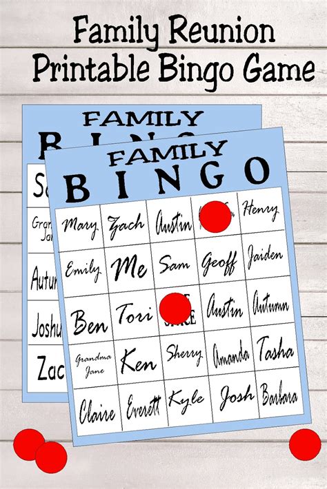 Family Reunion Printable Games