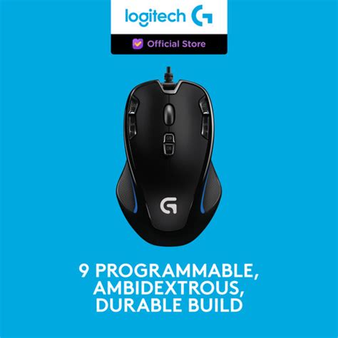 Promo Logitech G300s Mouse Gaming Wired Optical RGB with Macro ...