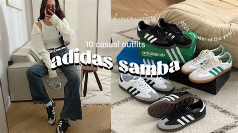 10 casual outfits with adidas sambas - YouTube