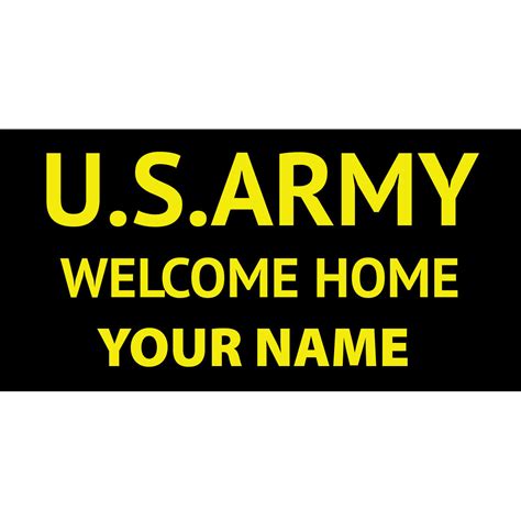 U.S ARMY WELCOME HOME Banner, Military Service Heavy Duty 16 Oz Vinyl ...