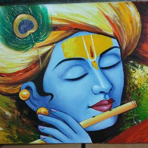 Pin by Khushi Jain on Paintings | Krishna painting, Bathroom wall decor ...