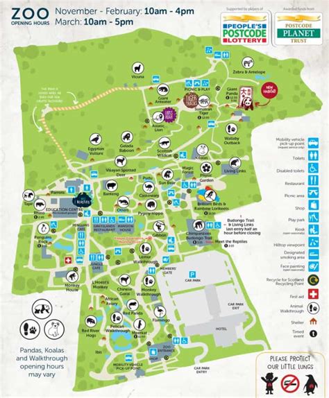 Edinburgh Zoo Map Layout