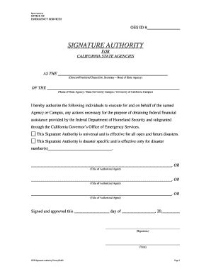 Signature Authority Form - Fill and Sign Printable Template Online