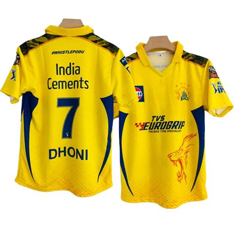 CSK Official Ms Dhoni Jersey 2023 | IPL jersey - Cyberried Store