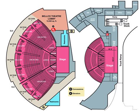 Bellco Theatre Map