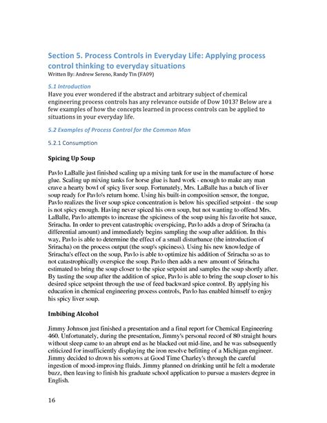 Examples of Process Control in Everyday Life - 16 Section 5. Process ...