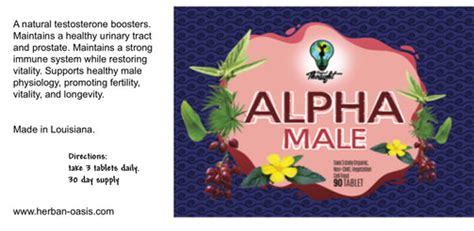 Alpha Male Formula Tablets - 30 Day Supply – Original Thought's Herban ...