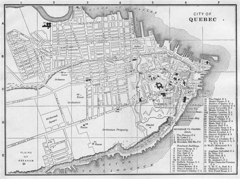 QUÉBEC QUEBEC CITY. Antique City Town map plan 1893 old chart | eBay